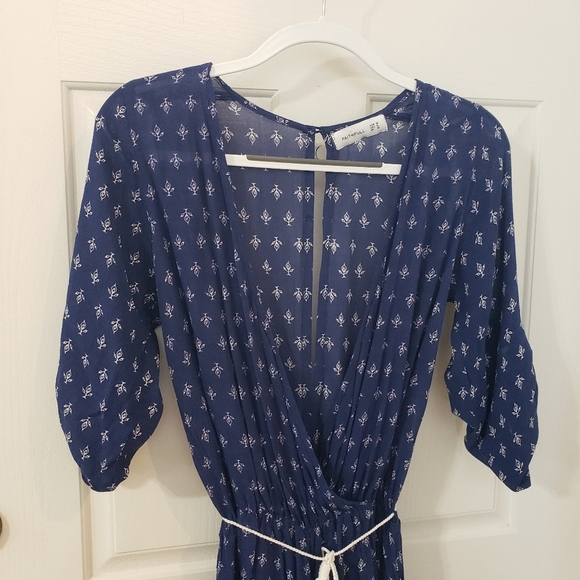 Faithfull the Brand Blue, Red and White Patterned Romper - Picture 2 of 4